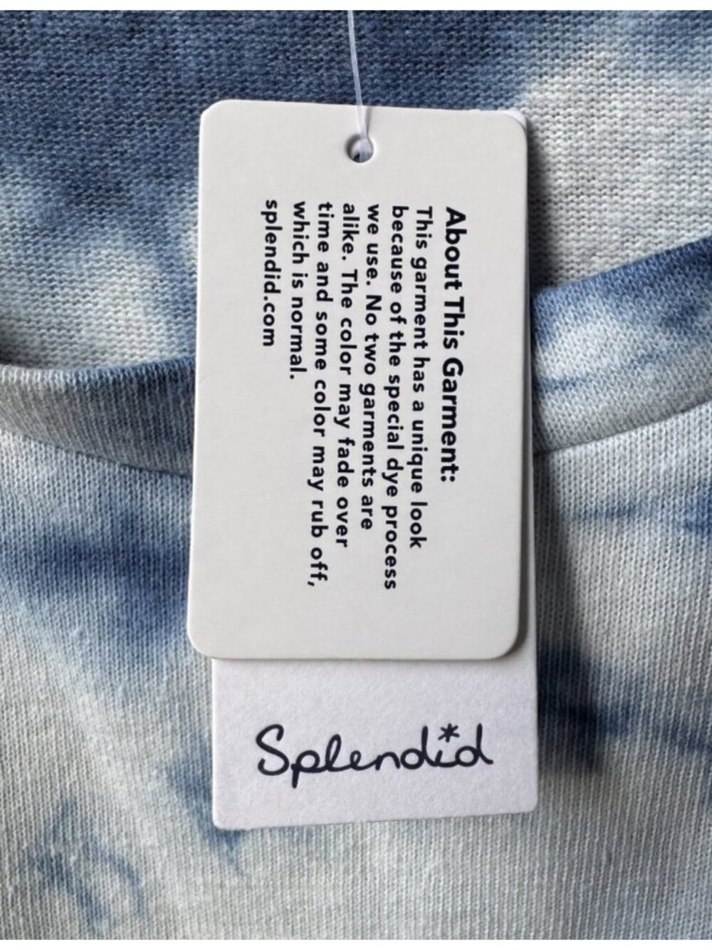 NWT Splendid Blue and White Tie Dye Sweatshirt for Anthropologie Women's X-Large - Picture 4 of 9